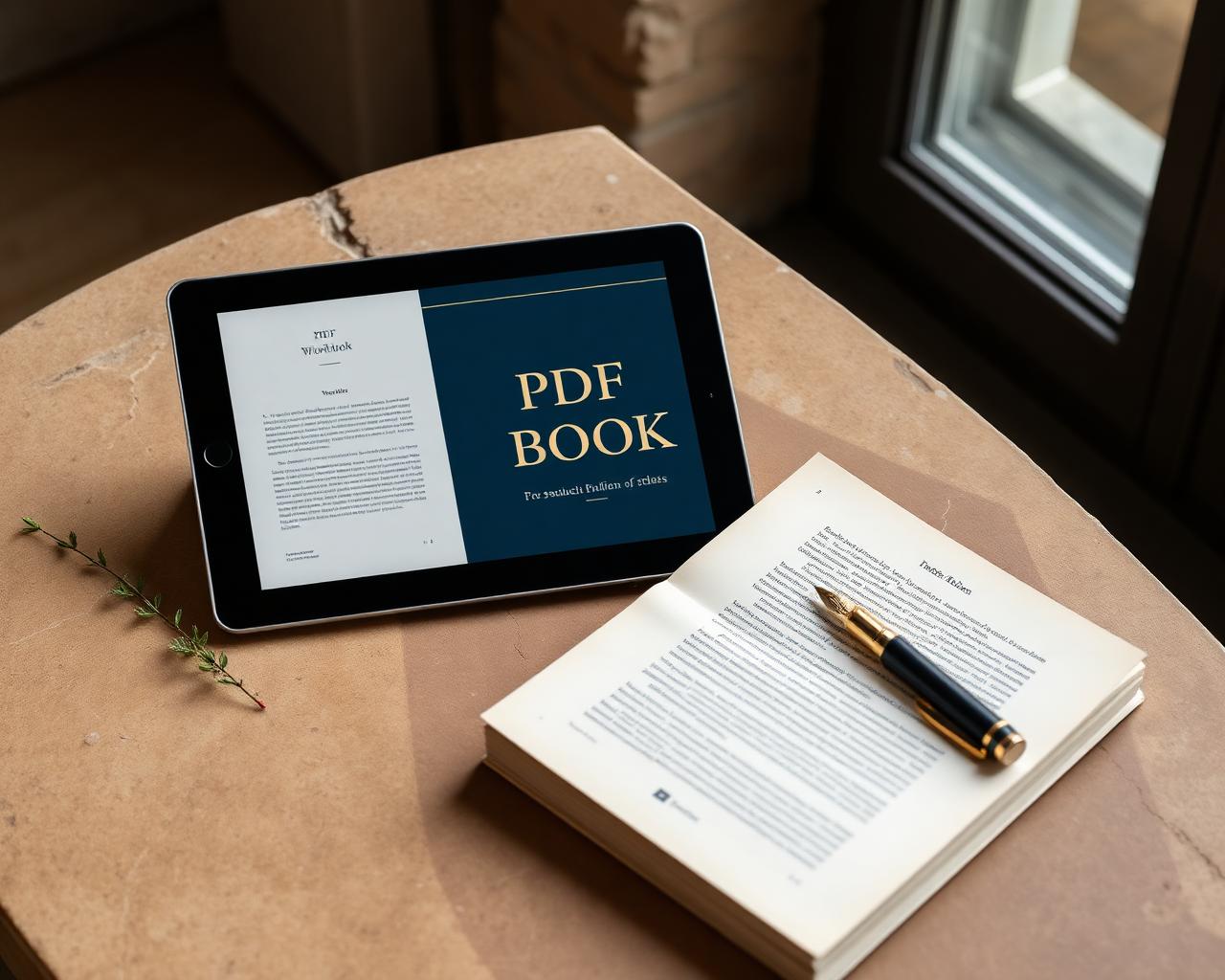 Digital and printable formats of the workbook shown on a tablet and printed pages